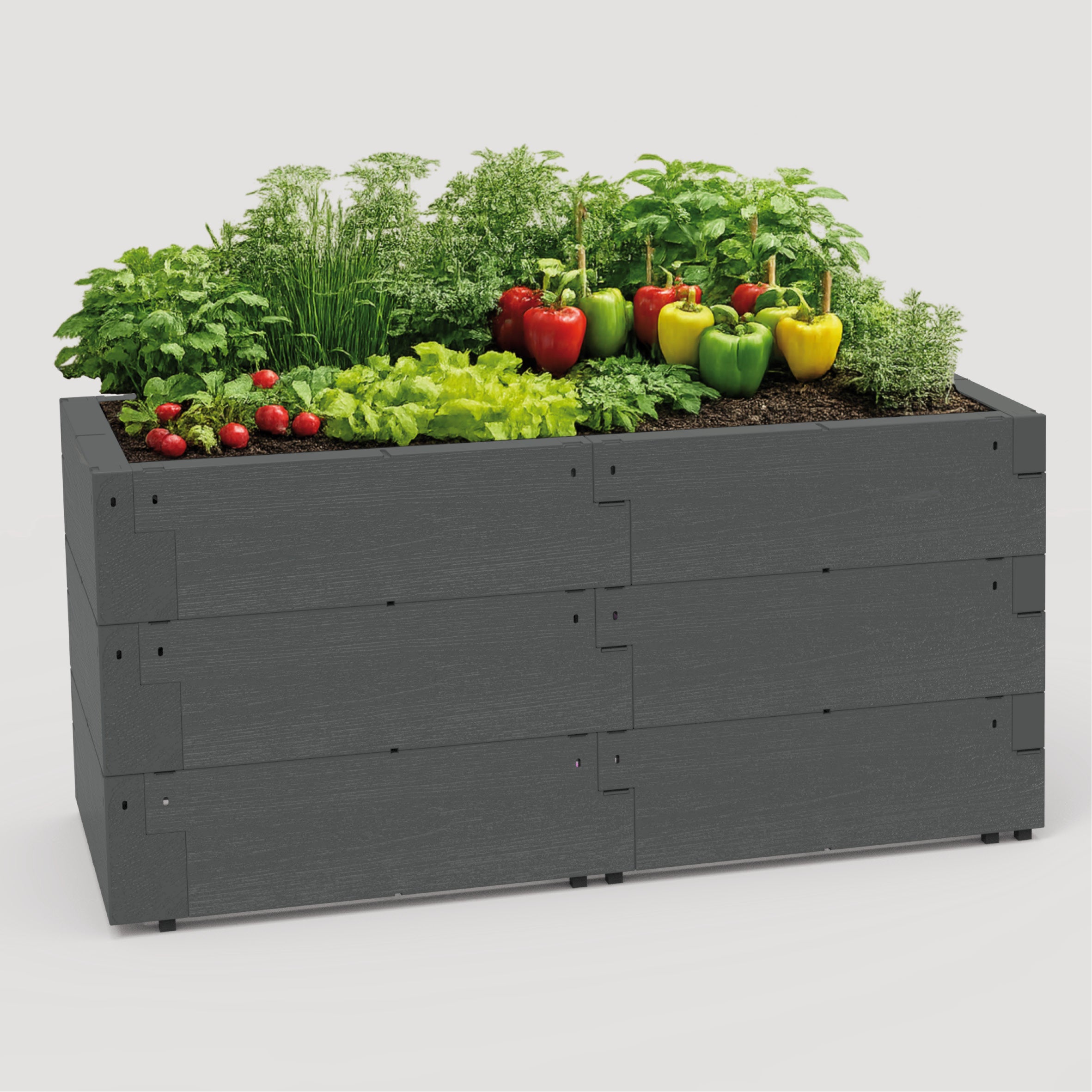 Raised bed Timber 3-piece set
