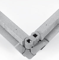 Garden building block corners for building blocks with lawn/bed edge - basalt