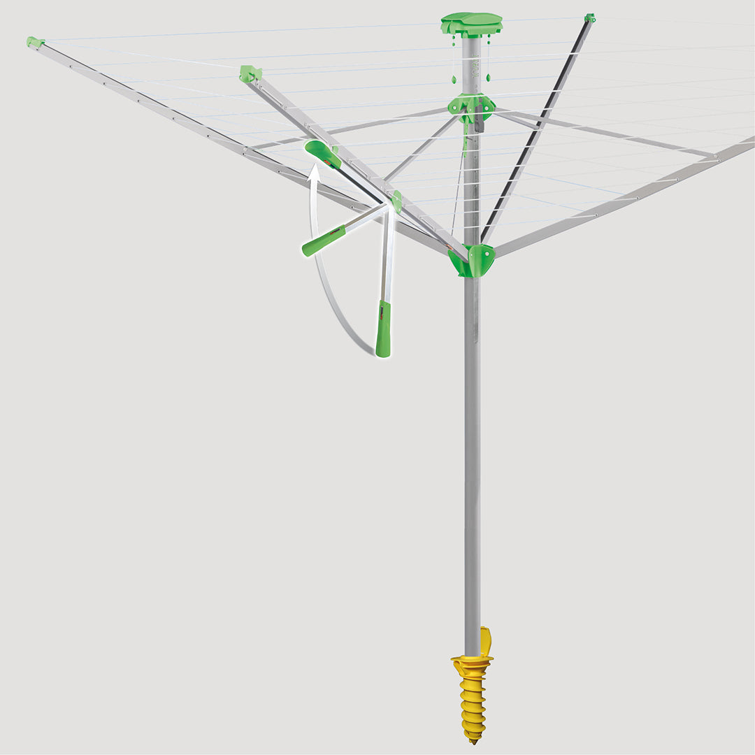 Easy-clamping rotary clothes dryer NOVAPLUS 600 LIFT