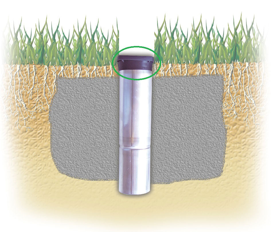 Deckel / Alu Bodenhülse 30114, für Wäschespinnen mit 50 mm Standrohrdurchmesser