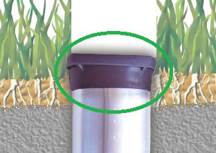 Deckel / Alu Bodenhülse 30114, für Wäschespinnen mit 50 mm Standrohrdurchmesser