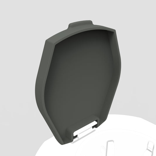 Eindrehbodenhülsen Deckel grau