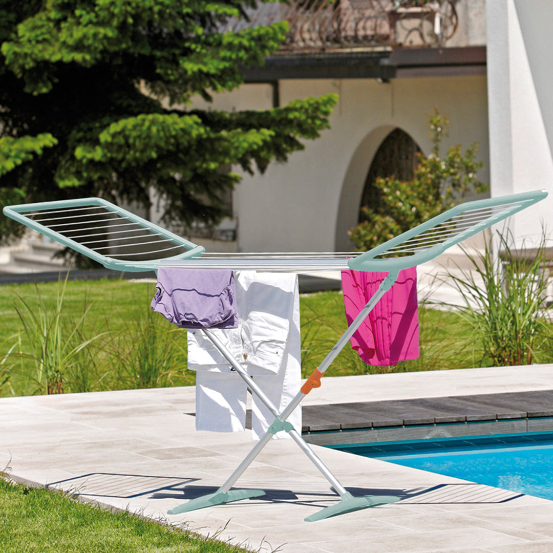 Premium stand dryer FASHIONDRY AUTOSTRETCH mint green