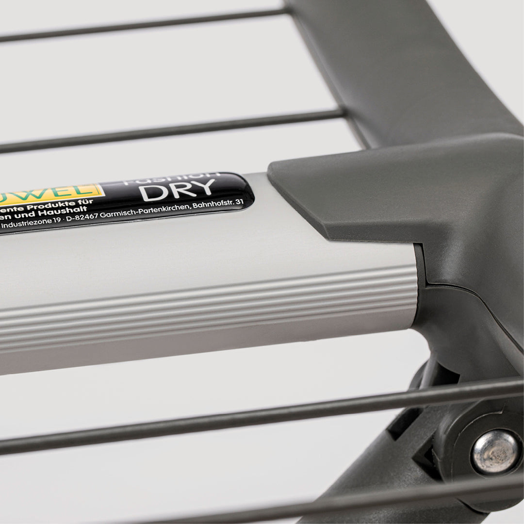 Premium freestanding dryer FASHIONDRY AUTOSTRETCH obsidian gray