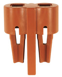 Universal building block connector terracotta