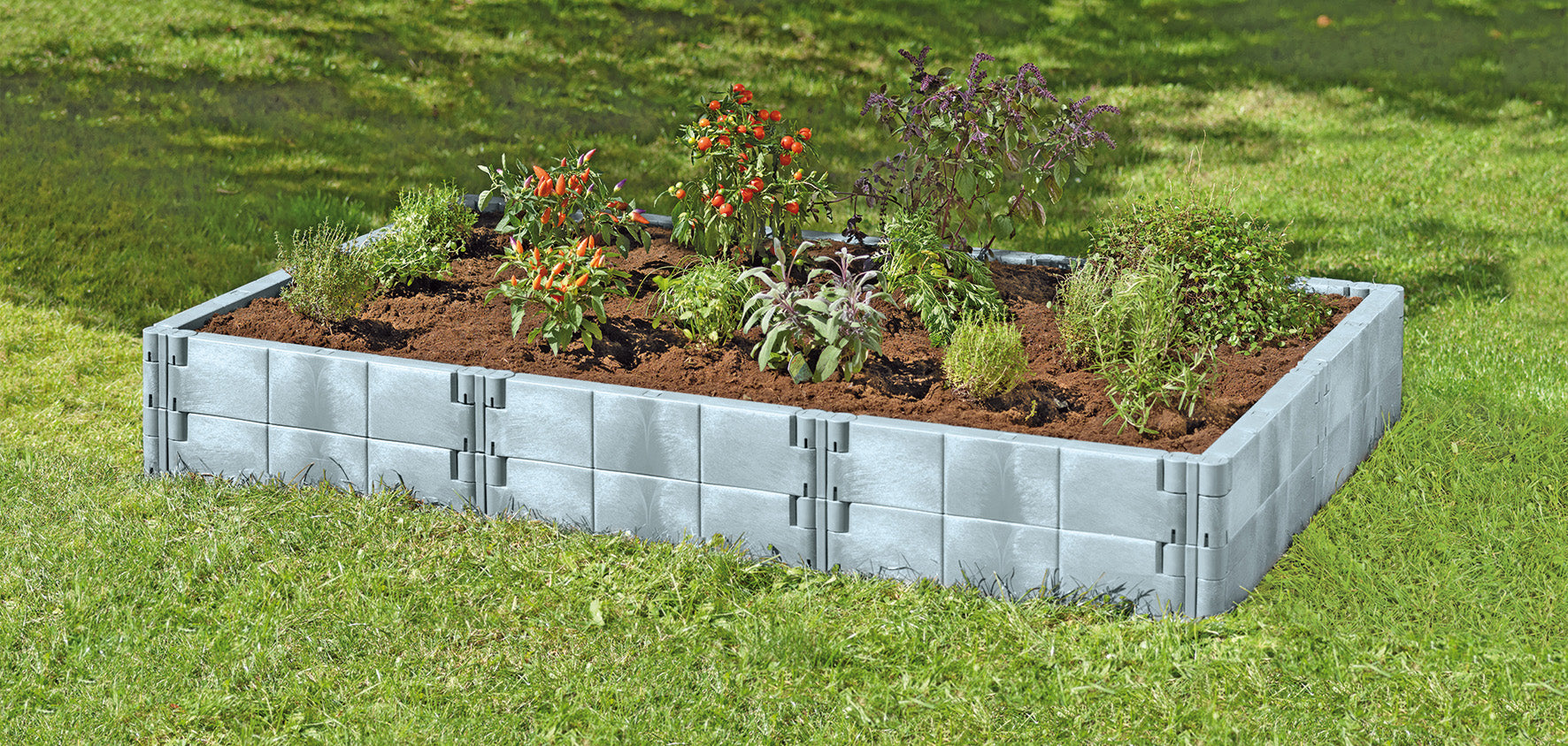 Assembly kit for raised bed size 2 terracotta