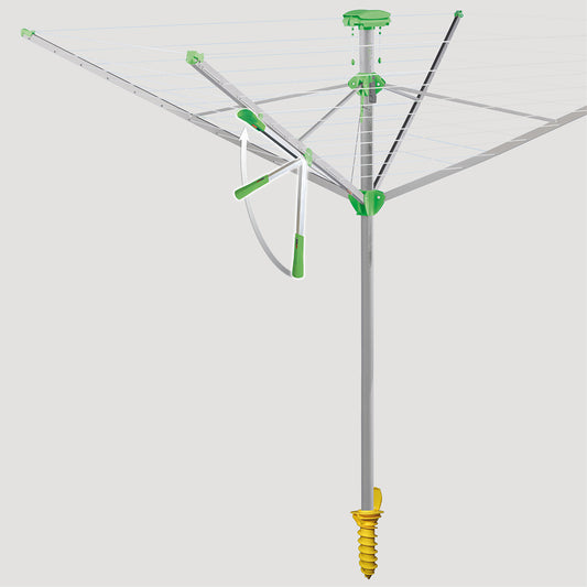Easy-clamping rotary clothes dryer NOVAPLUS 600 LIFT